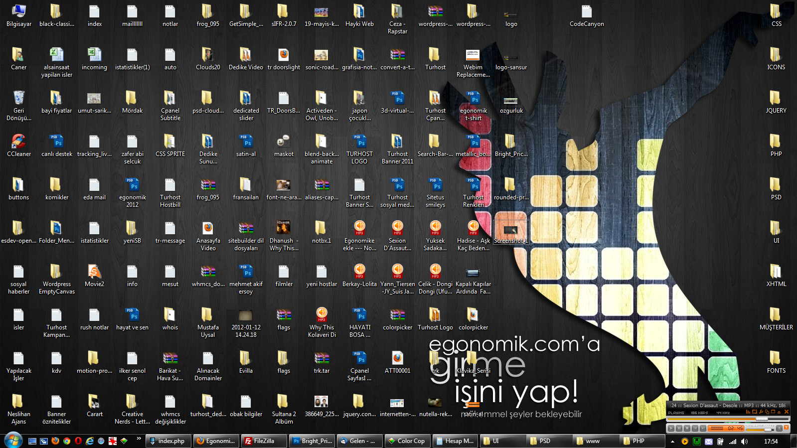 klasör kullanmazsak